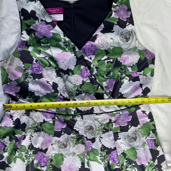 Talbots Women’s 14W Faux Wrap Midi Dress Cottagecore Dressy - Picture 6 of 10